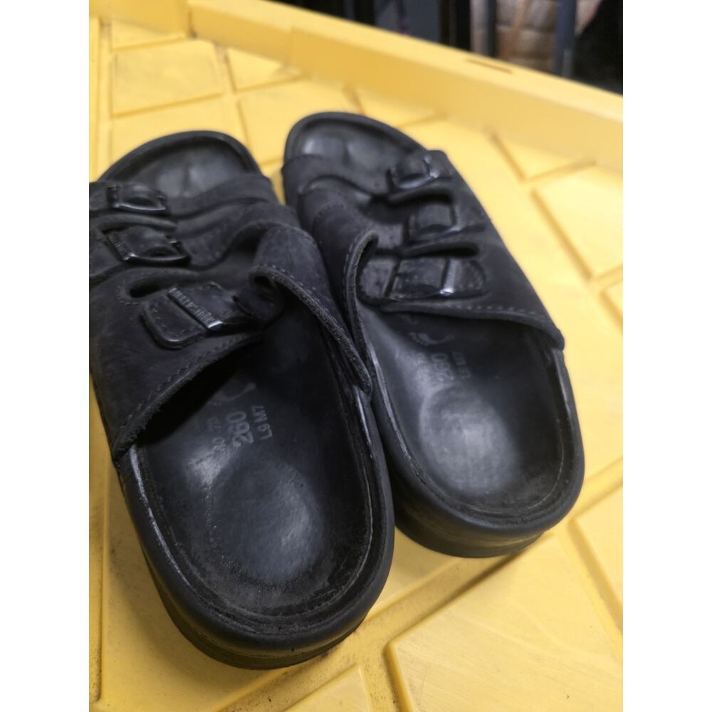 Birkenstock Tatami 3 Straps Black Leather Sandals Shoes Size L: 9 M: 7 - Picture 3 of 8